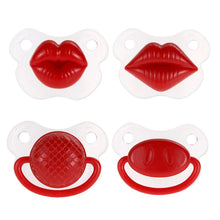 Load image into Gallery viewer, Silicone Baby and infant Microphone Red Lip Pacifier